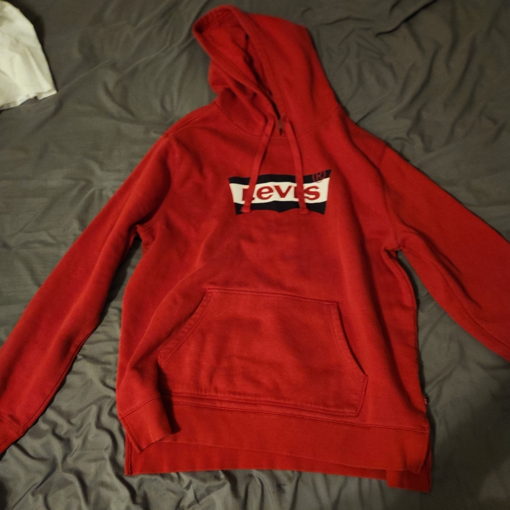 Red Levi's hoodie
